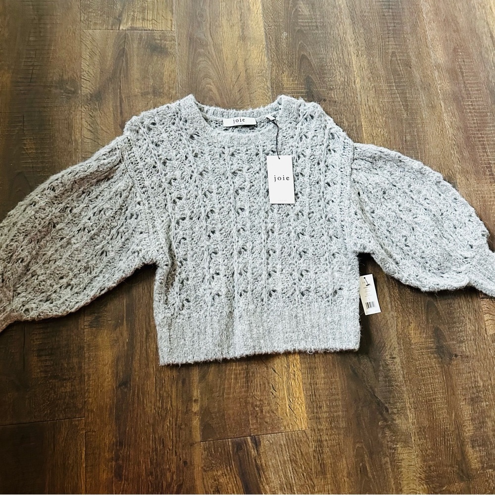 NWT Joie Concetta Wool Alpaca Blend Sweater | Heather Grey | Small - Picture 5 of 5